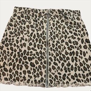 NWT ee:some Leopard Print Skirt